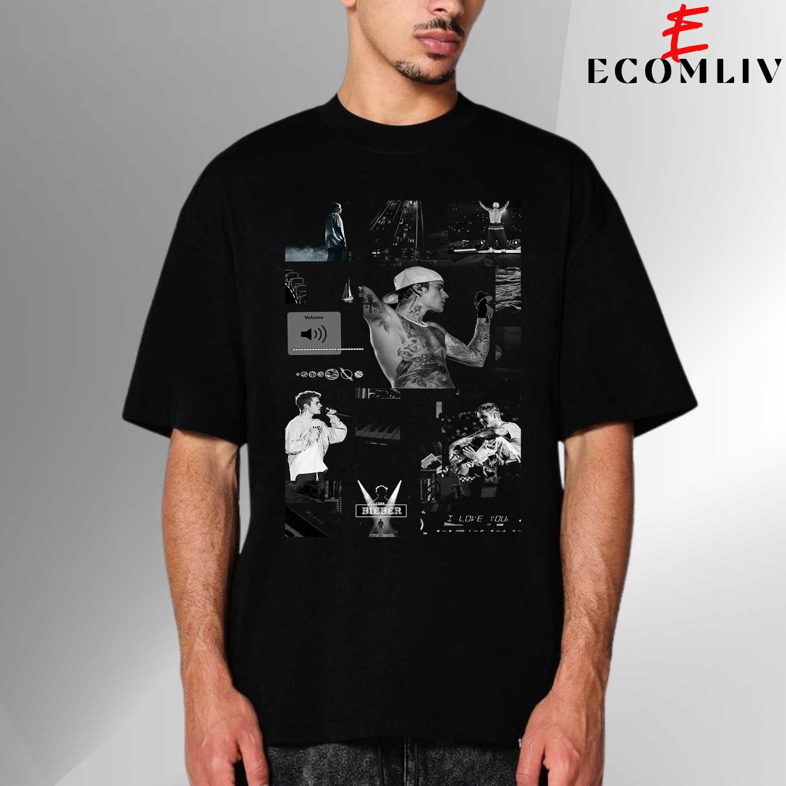 Justin Bieber Vintage Streetwear Tee, Unisex Pop Fan T-Shirt